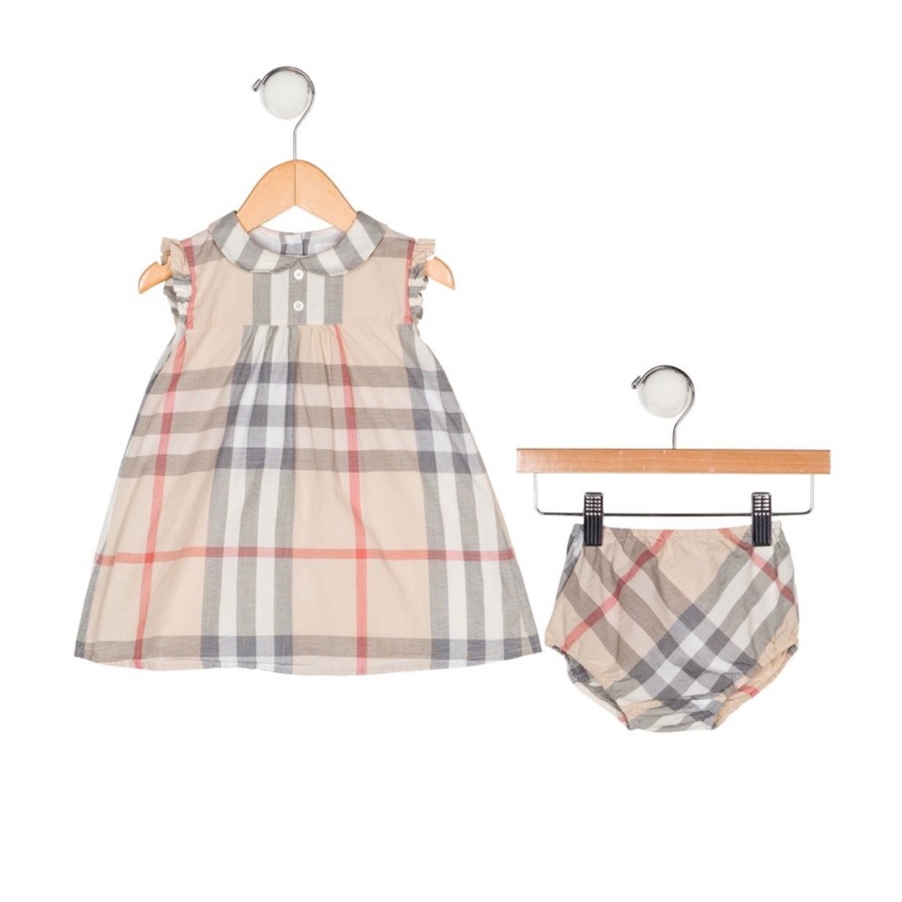 Authentic Burberry nova check two piece dress